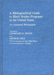Cover of A bibliographical guide to Black studies programs in the United States by Lenwood G. Davis