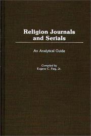 Cover of Religion journals and serials by Eugene C. Fieg