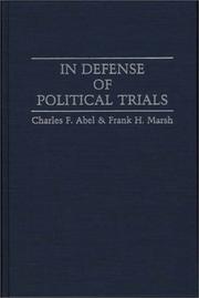 Front cover of In defense of political trials by Charles F. Abel