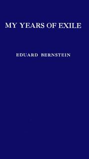Cover of My years of exile by Eduard Bernstein