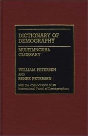 Front cover of Dictionary of demography by William Petersen