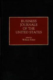 Front cover of Business journals of the United States by William Harvey Fisher