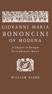 Front cover of Giovanni Maria Bononcini of Modena by William Klenz
