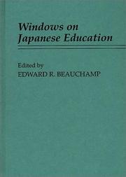 Cover of Windows on Japanese Education by Edward R. Beauchamp