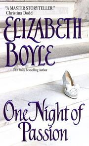 Front cover of One Night of Passion by Elizabeth Boyle