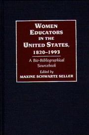 Front cover of Women Educators in the United States, 1820-1993 by Maxine Schwartz Seller