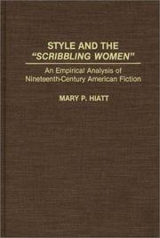 Cover of Style and the "scribbling women" by Mary P. Hiatt