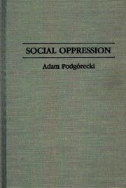 Cover of Social oppression by Adam Podgórecki