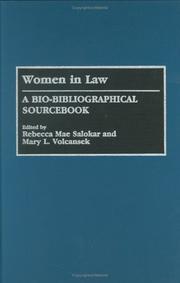 Cover of Women in law by Rebecca Mae Salokar