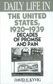 Front cover of Daily Life in the United States, 1920-1939 by David E. Kyvig