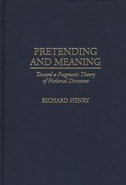 Cover of Pretending and meaning by Henry, Richard.