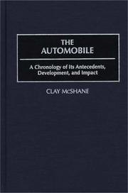 Cover of The Automobile by Clay McShane