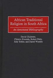 Front cover of African traditional religion in South Africa by David Chidester