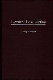 Cover of Natural Law Ethics (Contributions in Philosophy) by Philip E. Devine