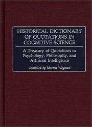 Front cover of Historical dictionary of quotations in cognitive science by Morton Wagman