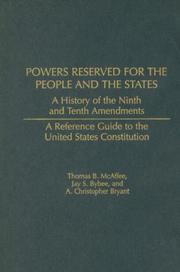 Front cover of Powers reserved for the people and the states by Thomas B. McAffee
