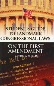 Front cover of Student's guide to landmark congressional laws on the First Amendment by Clyde E. Willis