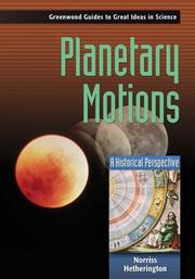 Cover of Planetary Motions by Norriss S. Hetherington