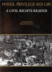 Cover of Power, privilege, and law by Leslie Bender