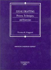 Cover of Legal drafting by Thomas R. Haggard