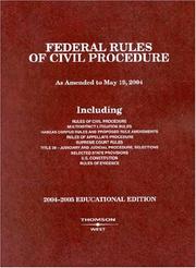 Front cover of Federal Rules of Civil Procedure by Unknown