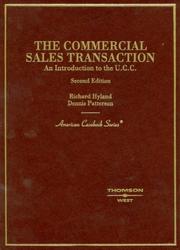 Front cover of The commercial sales transaction by Richard Hyland