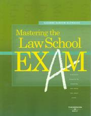 Front cover of Mastering the law school exam by Suzanne Darrow-Kleinhaus