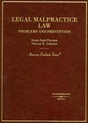 Front cover of Legal malpractice law by Susan Saab Fortney