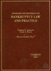 Front cover of Problems and materials on bankruptcy law and practice by Stephen L. Sepinuck