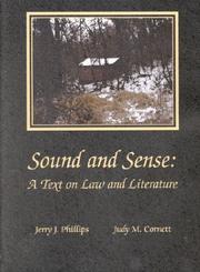 Cover of Sound and sense by Jerry J. Phillips