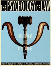Front cover of The psychology of law by Irwin A. Horowitz