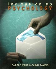 Cover of Invitation to Psychology by Carole Wade