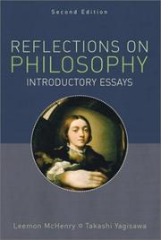 Cover of Reflections on philosophy by Leemon McHenry
