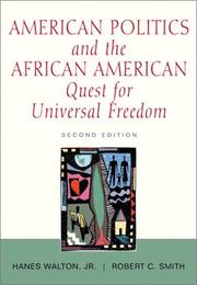 Cover of American politics and the African American quest for universal freedom by Hanes Walton