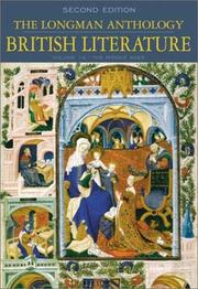 Front cover of The Longman Anthology of British Literature by David Damrosch