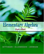 Cover of Elementary Algebra by Judith A. Beecher