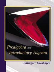 Front cover of Prealgebra and Introductory Algebra by Marvin L. Bittinger