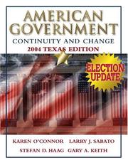Front cover of American Government by Karen J. O'Connor