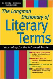 Front cover of The Longman dictionary of literary terms by X. J. Kennedy
