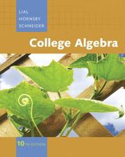 Front cover of College Algebra by Margaret L. Lial