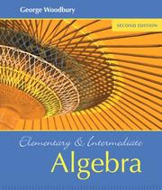 Cover of Elementary and Intermediate Algebra by George Woodbury