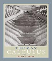 Front cover of Thomas' Calculus, Media Upgrade, Part Two (Multivariable, Chap 11-16) (11th Edition) (Thomas Series) by Maurice D. Weir