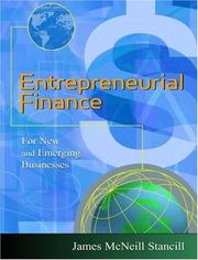 Front cover of Entrepreneurial Finance by James McNeill Stancill