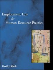Front cover of Employment law for human resource practice by David J. Walsh