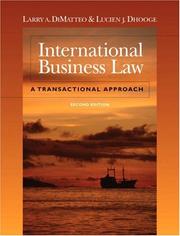 Front cover of International business law by Larry A. DiMatteo