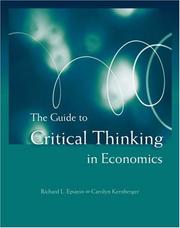 Front cover of The guide to critical thinking in economics by Richard L. Epstein