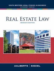 Cover of Real estate law by Robert J. Aalberts