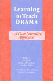 Cover of Learning to teach drama by Joe Norris
