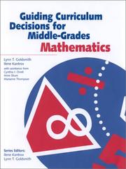 Front cover of Guiding curriculum decisions for middle-grades mathematics by Ilene Kantrov