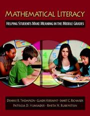 Cover of Mathematical literacy by Denisse R. Thompson
